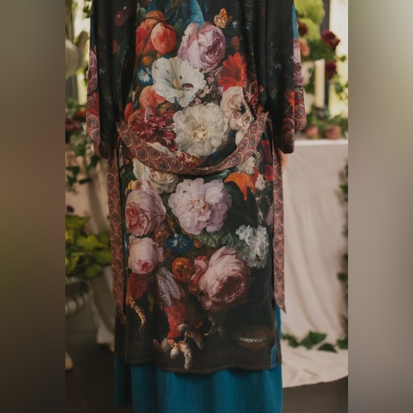 ⭐️Back in Stock⭐️Flight of Fancy Vintage Art Boho Long Duster - Picture 11 of 15